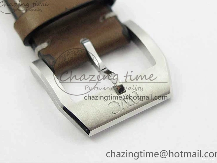 MIROTIME 0414 Pilot Chrono IW377726 ZF 1:1 Best Edition Green Dial on Brown Leather Strap A Trendsetting 7125